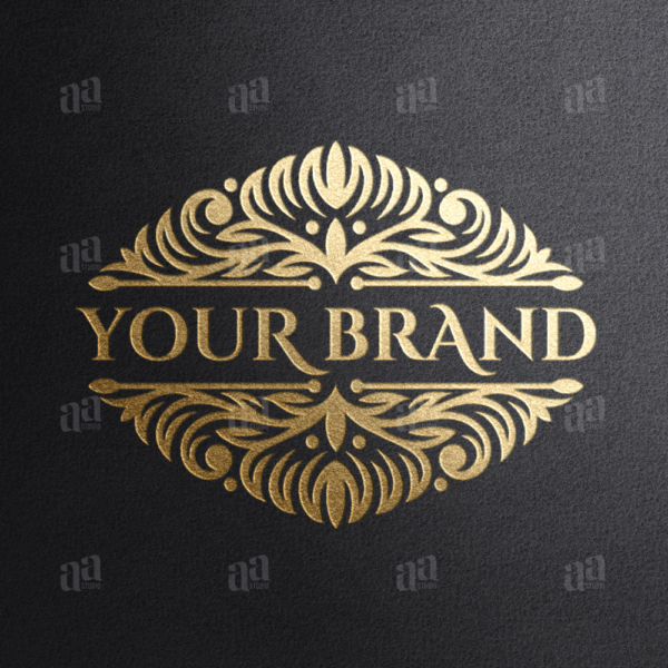 Luxury Decorative Frame Logo, fashion logo template.
