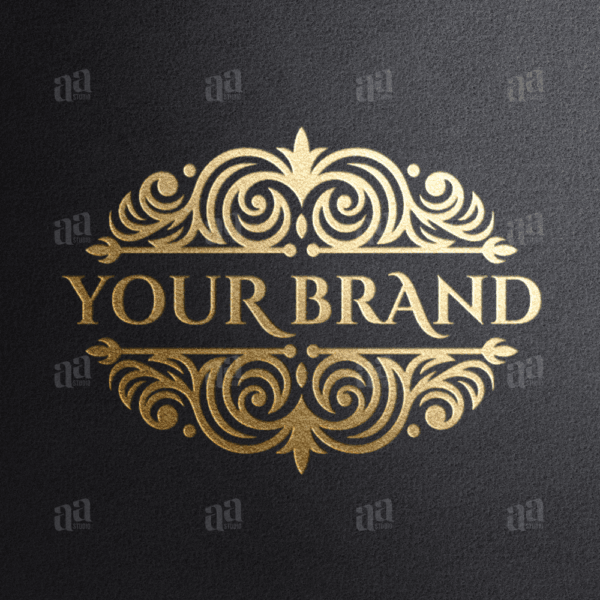 Luxury Decorative Frame Logo, fashion logo template.