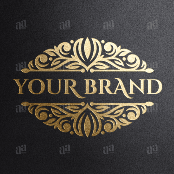 Luxury Decorative Frame Logo, fashion logo template.