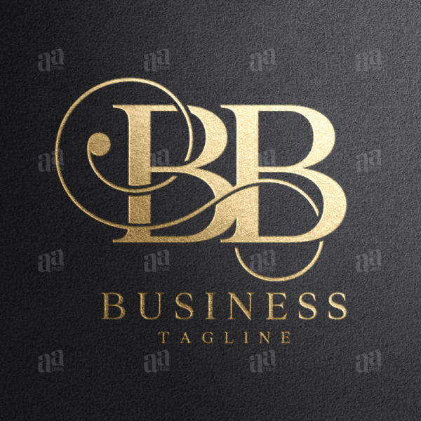 Luxury and premium decorative initial Letter BB Logo, fashion logo.