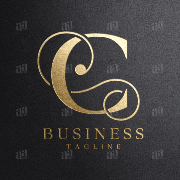 Luxury and premium decorative initial Letter C Logo, fashion logo.