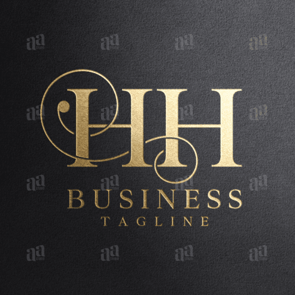 Luxury and premium decorative initial Letter HH Logo, fashion logo.