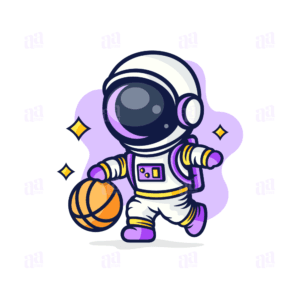 Basketball Astronaut Illustration