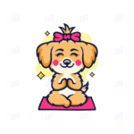 Cute Dog Yoga Illustration