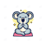 Cute Koala Yoga Illustration