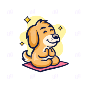 Dog Yoga Illustration