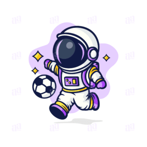 Football Astronaut Illustration