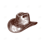 Hand Drawn Cowboy Hat Illustration