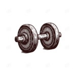 Hand Drawn Dumbbell Illustration